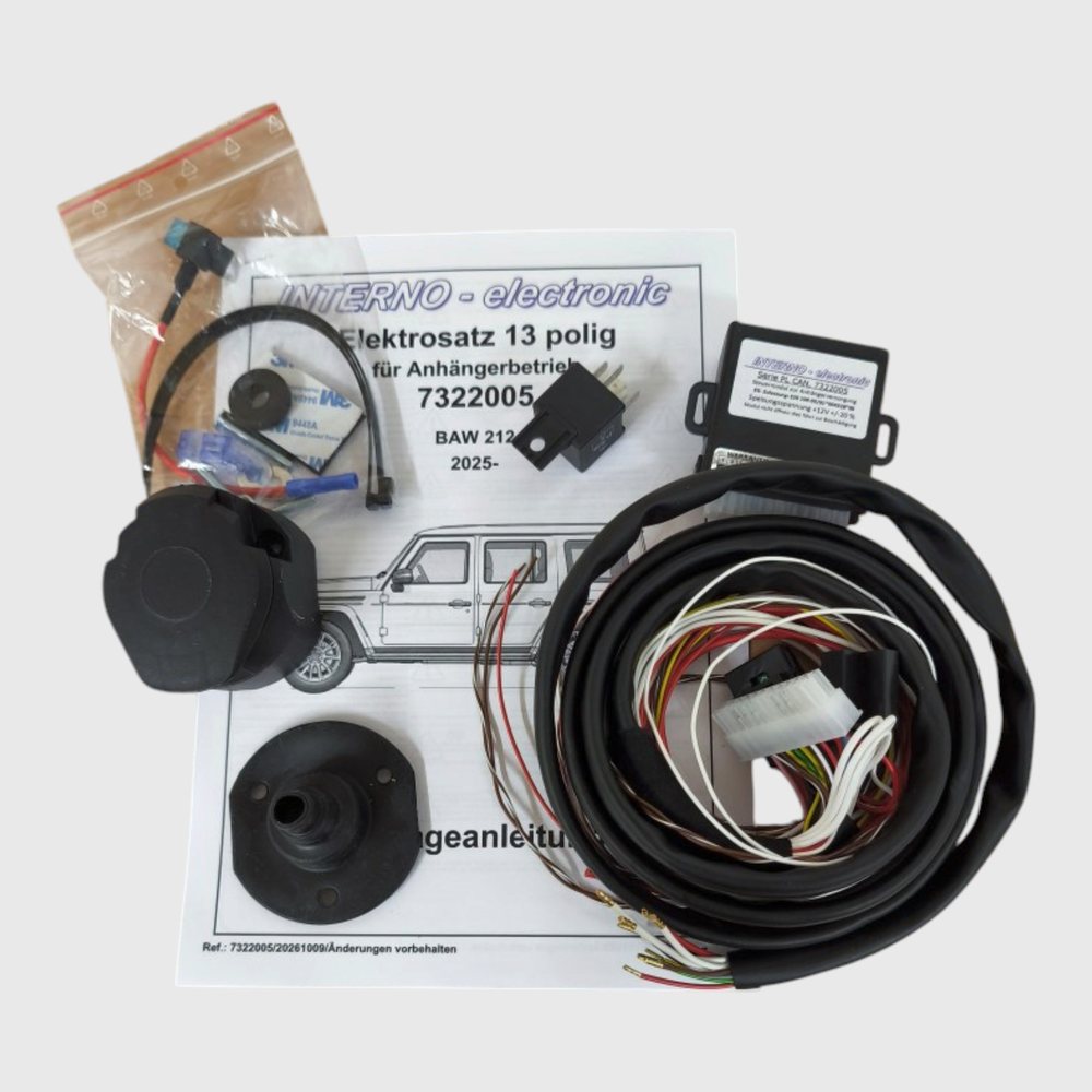 13-poliger Elektrosatz für den BAW 212 mit Kabelbaum und Steuermodul